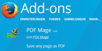 Webseite als PDF speichern